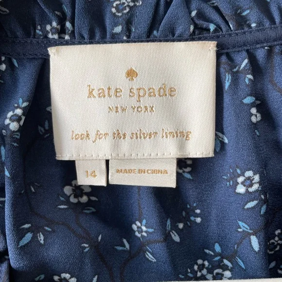 Kate Spade Out West Wild Rose Ruffle Wrap Dress 14. Excellent Condition. - Picture 5 of 8